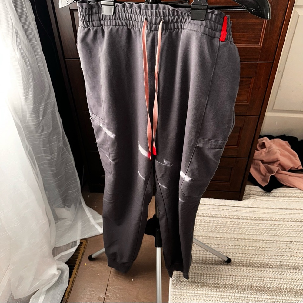 Womens uman charcoal scrub pants